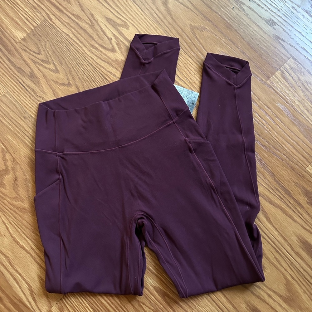 Womens Stori Summit Tight Burgundy High-Waisted Legging
